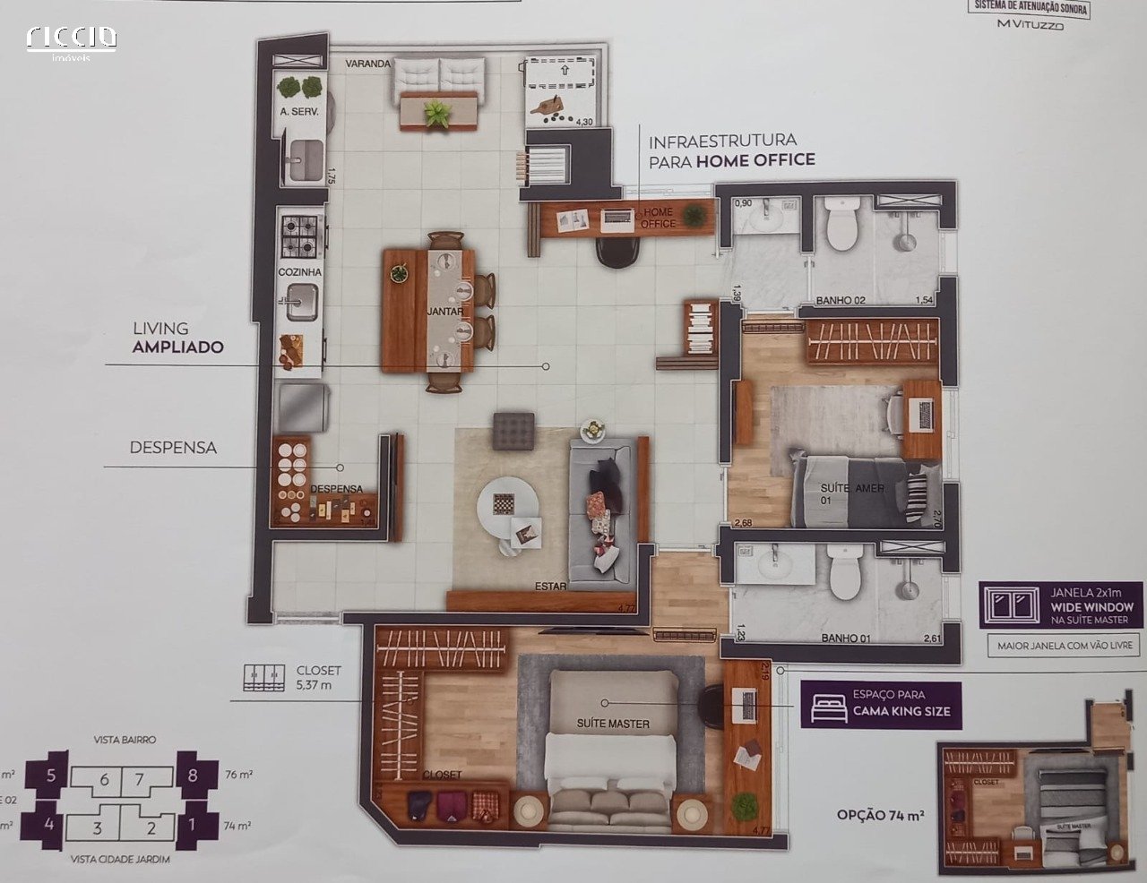Apartamento à venda no Floradas de São José — detalhe do imóvel