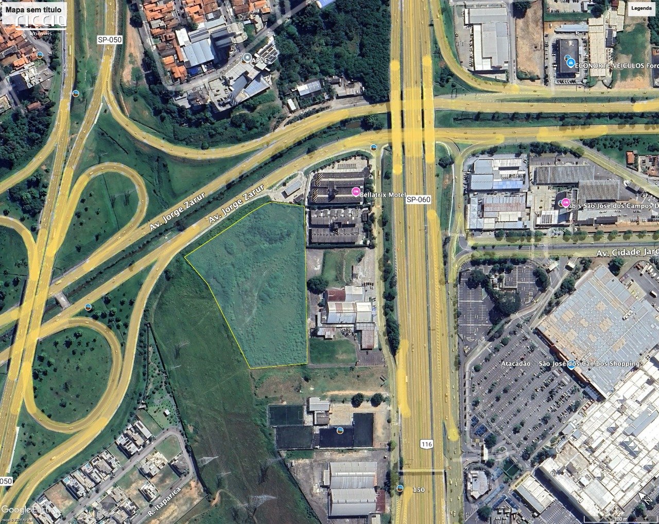 Área Comercial com 24.000 m² com + de 140 metros de testada p/ Av. Jorge Zarur - Vila Ema/Aquarius SJC - SP