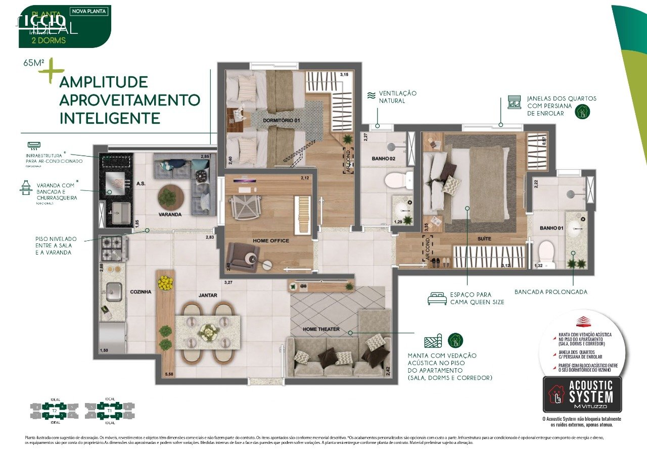 Apartamento à venda no Parque Industrial — ambiente interno