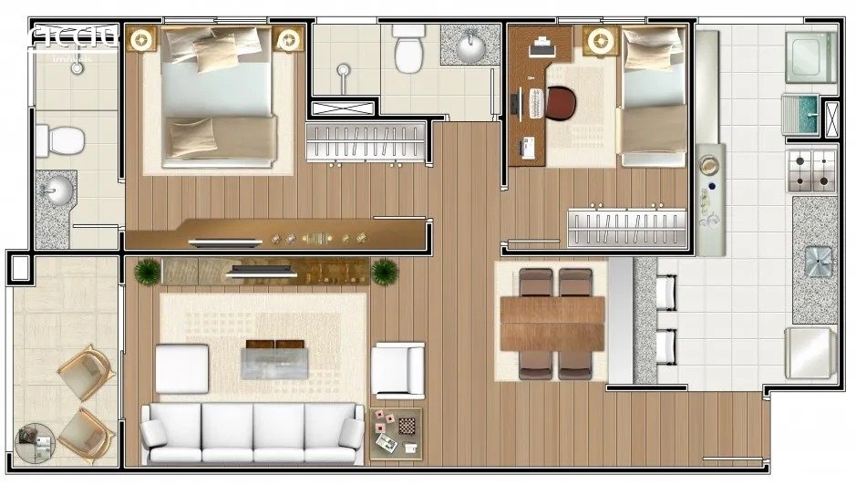 Apartamento à venda no Centro — ambiente interno