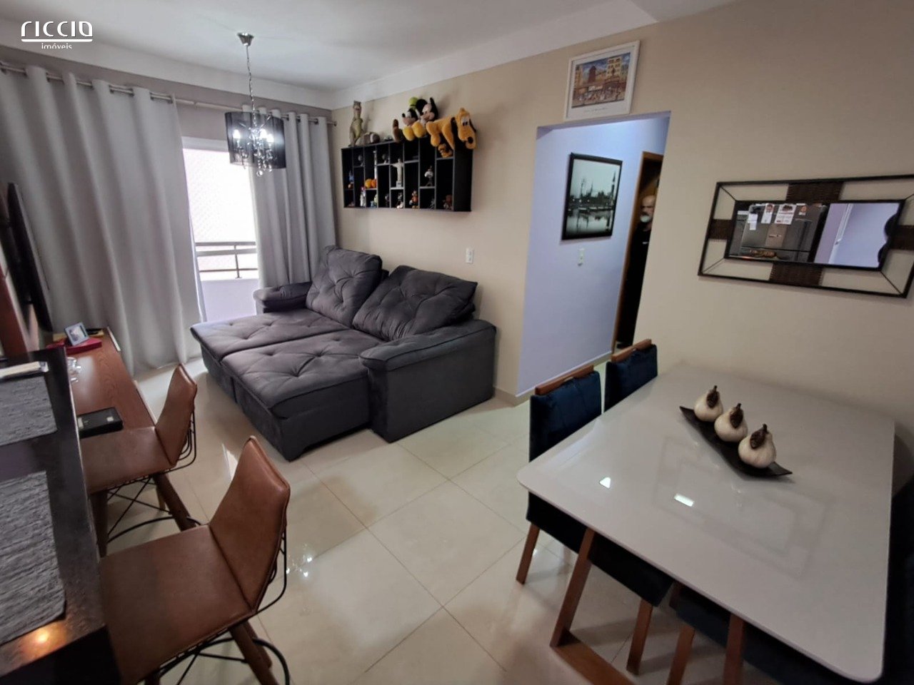 Apartamento 2 dormitórios 1 suíte  64 m²Edificio Solar do Barão Jacarei SP 1 vaga