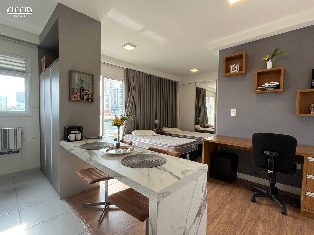 Apartamento Mobiliado Smart Residence - 37m² - Bairro Jardim Aquárius