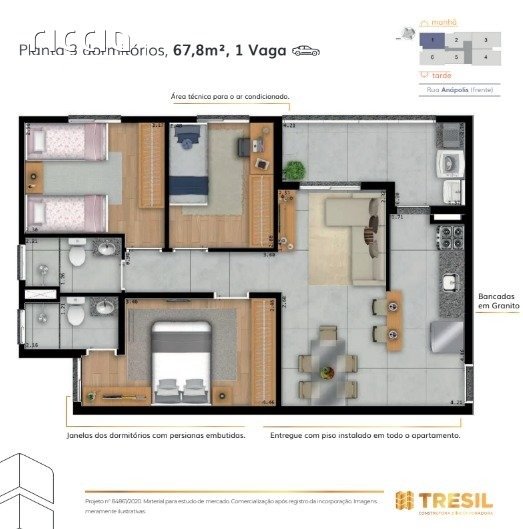 Apartamento à venda no Parque Industrial — detalhe do imóvel