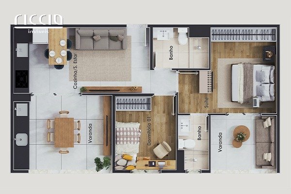 Apartamento à venda no Bairro da Floresta — detalhe do imóvel