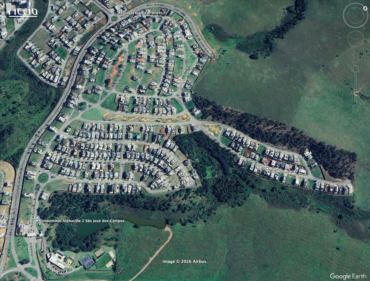 Terreno plano de 601 m² à venda no Alphaville 1, Urbanova - vista definitiva para a serra
