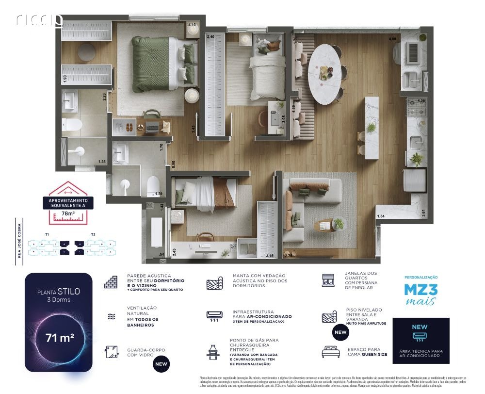 Apartamento à venda no Parque Industrial — ambiente interno