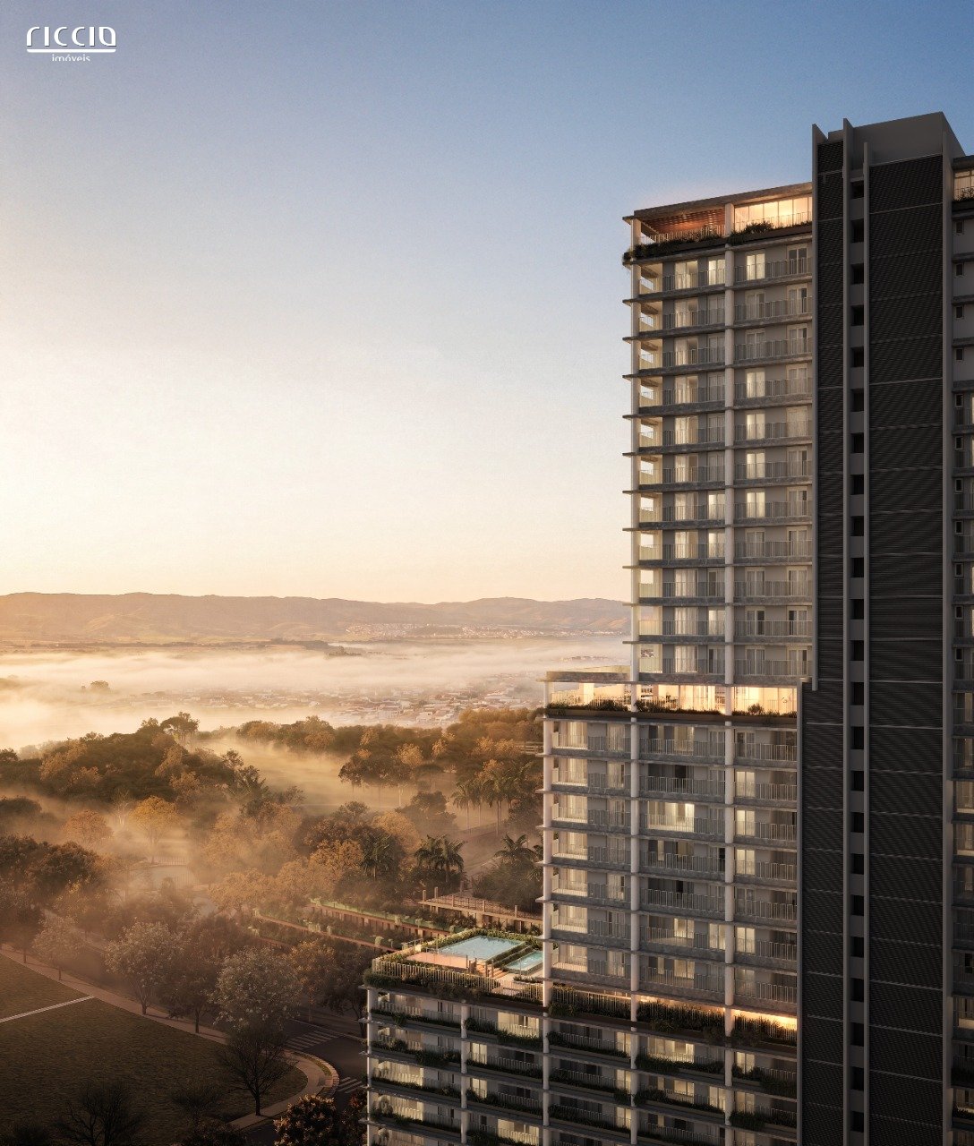 Lançamento RIZA PARQUE UNA | Apto de 1 Dormitório com 51 m² bairro planejado de alto padrão com mall, torre comercial e lazer integrado