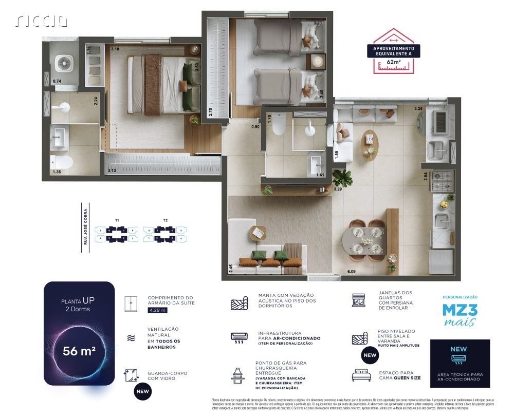 Apartamento à venda no Parque Industrial — ambiente interno