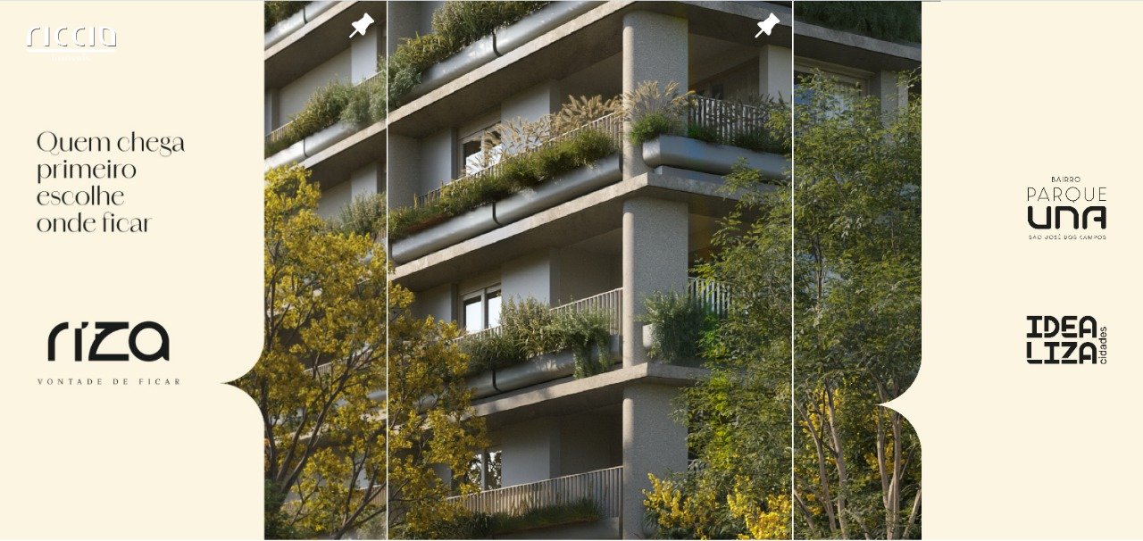 Breve Lançamento RIZA PARQUE UNA | Apartamentos de 3 Dormitórios (3 Suítes) 151 m² | Bairro Planejado de Alto Padrão em São José dos Campos