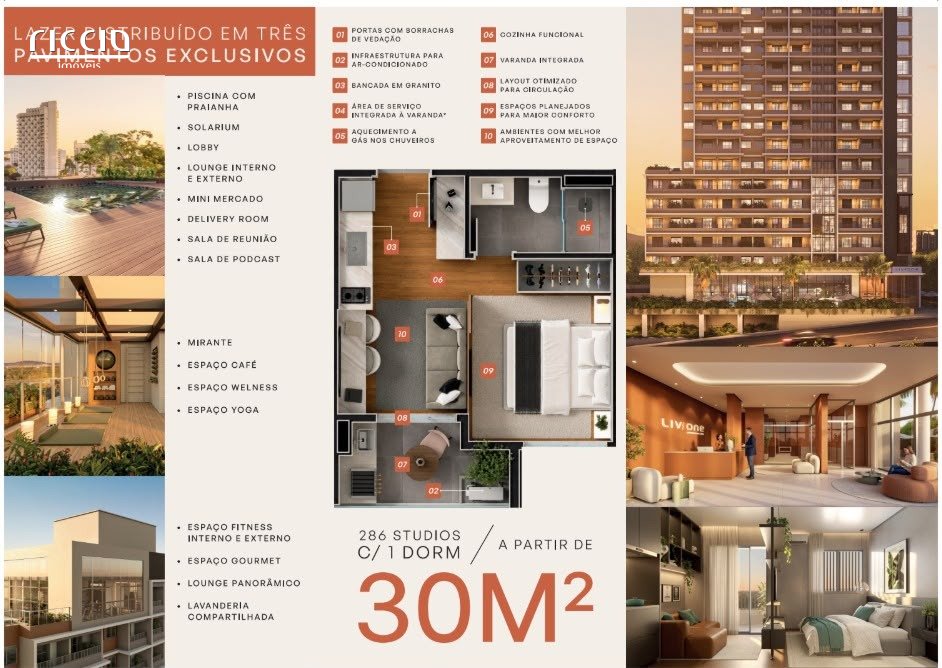 Edificio Liv One Residencial Club — ambiente interno