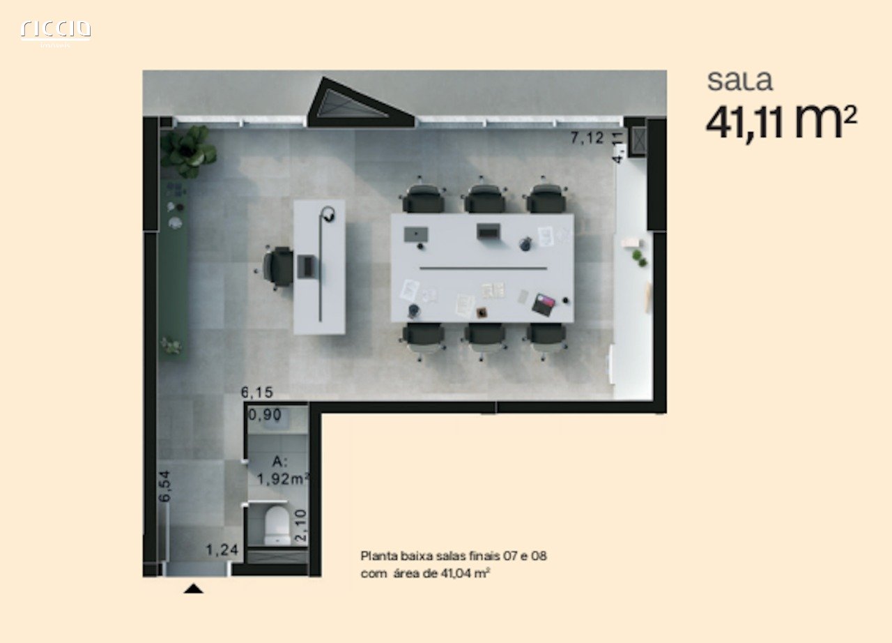 Sala / Conjunto à venda no Jardim Aquarius — ambiente interno