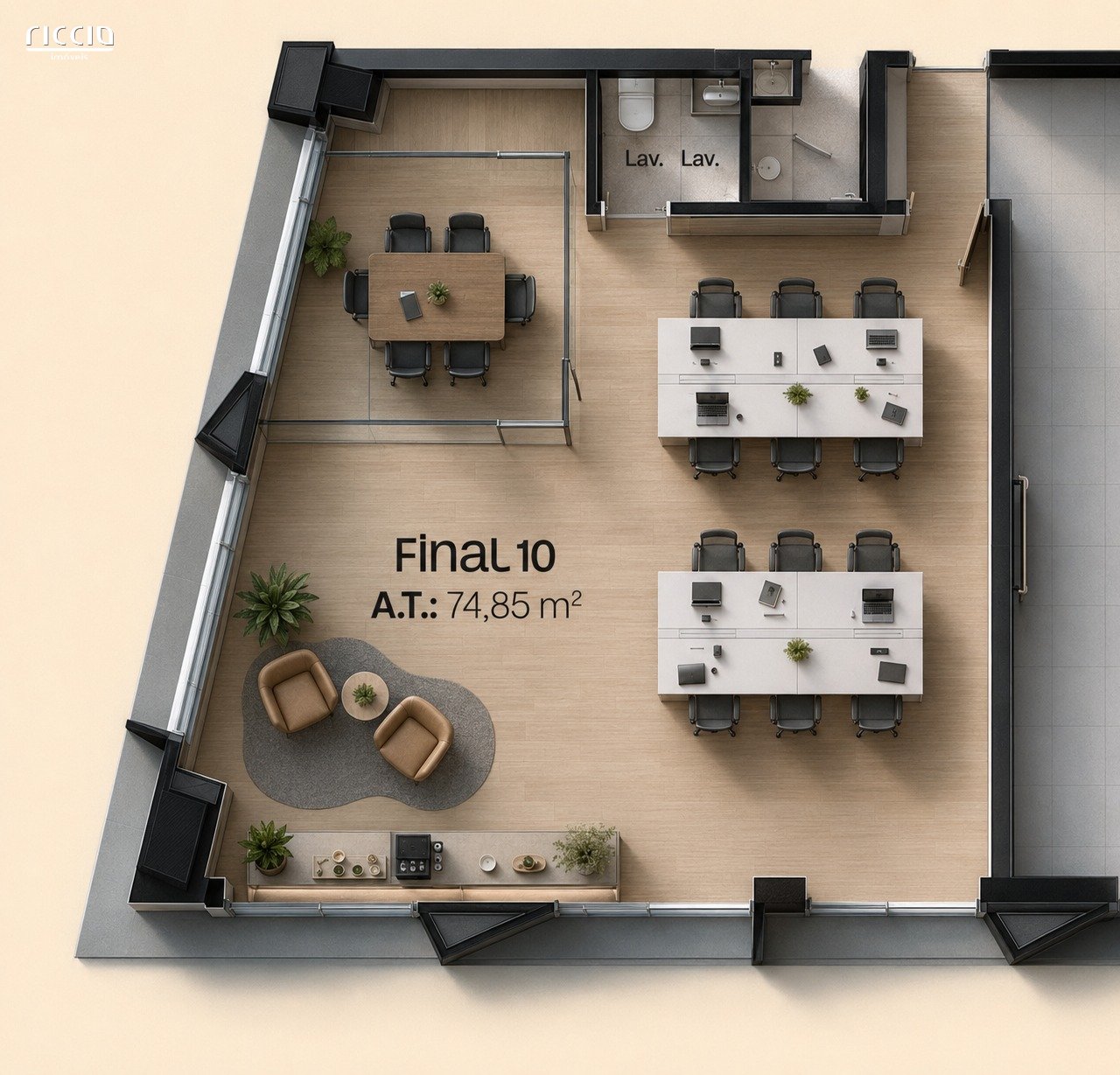 Sala / Conjunto à venda no Jardim Aquarius — detalhe do imóvel