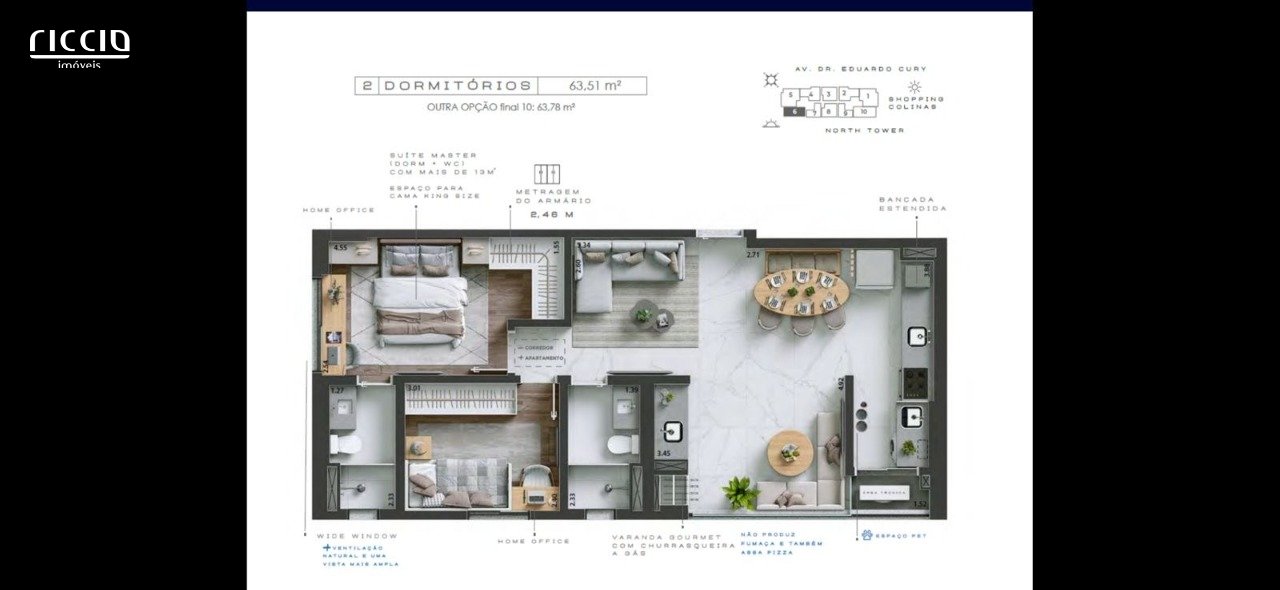 Apartamento à venda no Jardim das Colinas — detalhe do imóvel