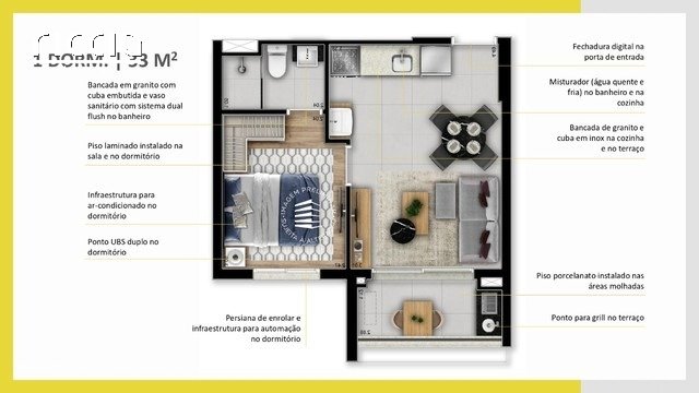Apartamento à venda no Jardim Esplanada — ambiente interno